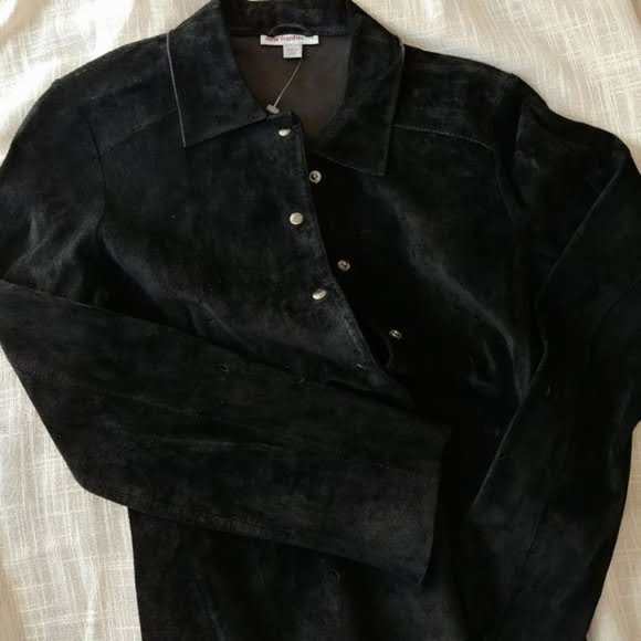 New Frontier Tops - Black Suede Shirt